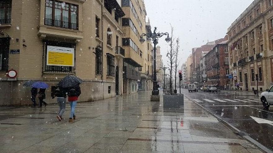 Nieve en León.