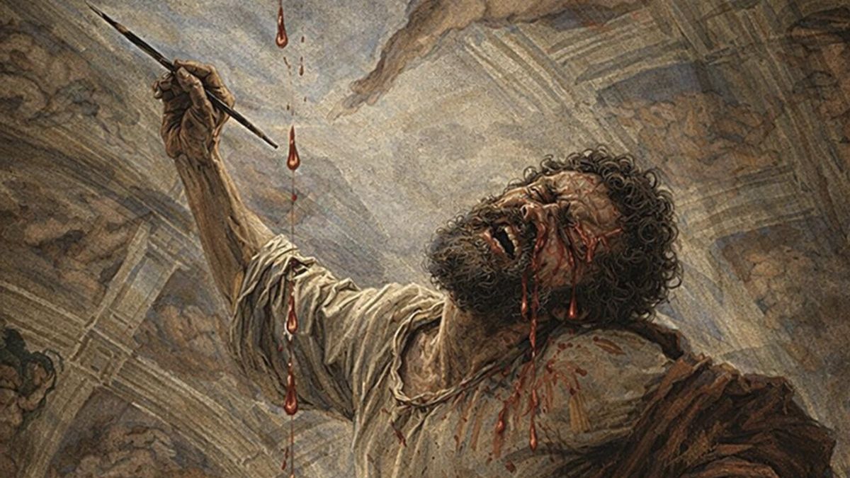 Miguel Ángel no acabó muy contento con el proceso de pintar la Capilla Sixtina