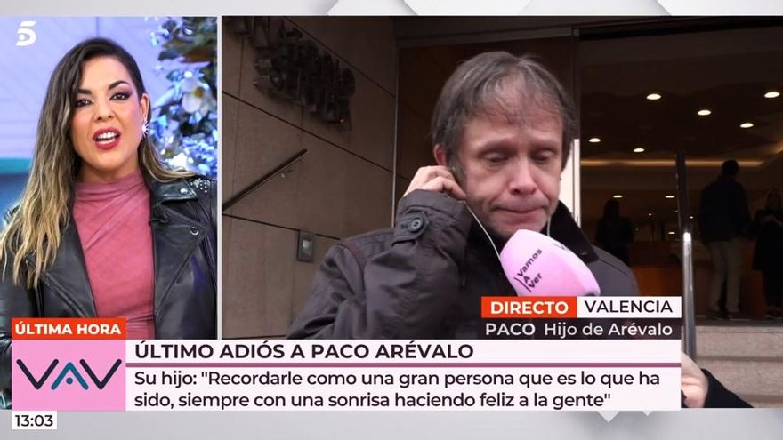 El hijo de Arévalo habla para 'Vamos a ver' tras morir su padre: "Ha dejado un vacío enorme"