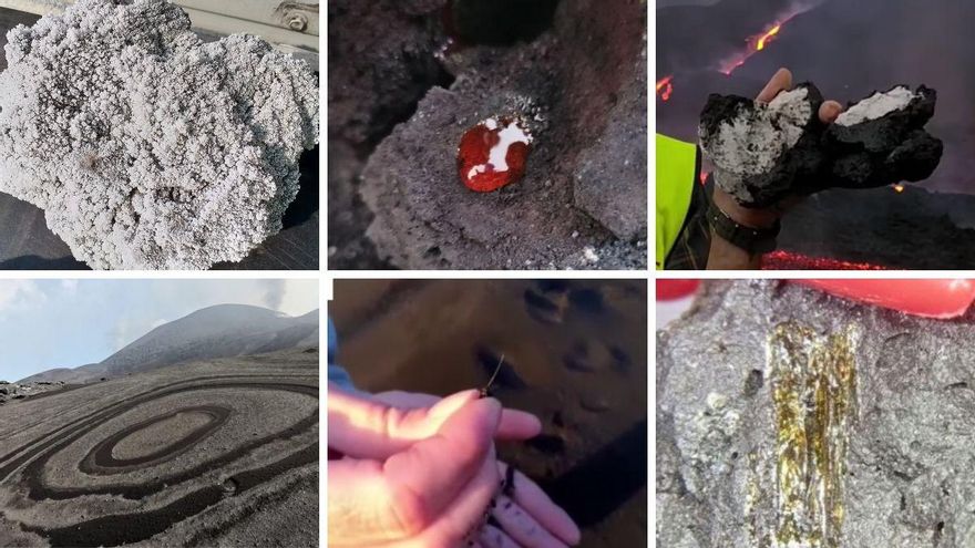 Las sales de amonio completan la lista de curiosidades expulsadas por el volcán de La Palma