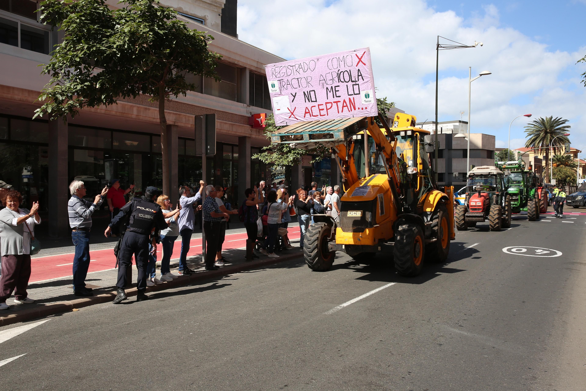 Así se vivió la protesta de agricultores y ganaderos en Gran Canaria
