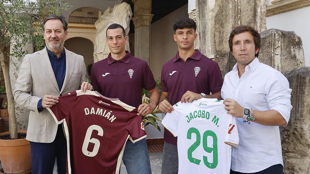 Presentación de Damián Cáceres y Jacobo Martí como nuevos jugadores del Córdoba CF en el Museo Arqueológico