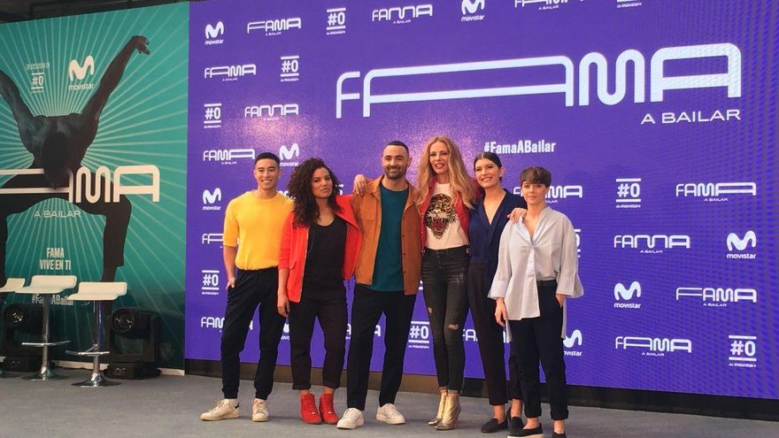 Paula Vázquez y los profesores de Fama