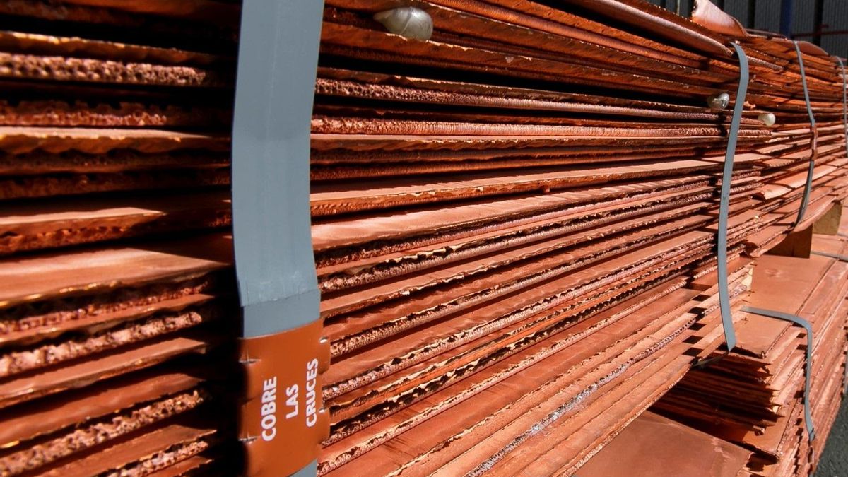 Cátodos de cobre.