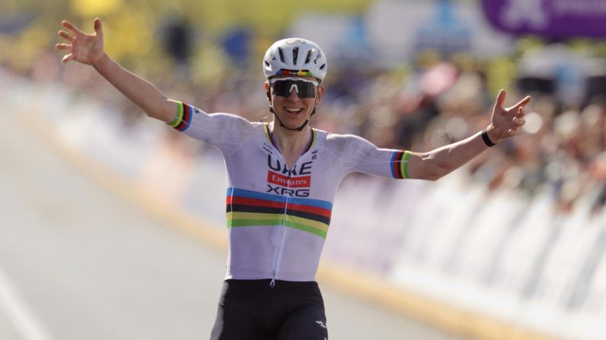 Tadej Pogacar mira a su siguiente objetivo tras ganar el Tour de Flandes: “Me da mucha motivación”