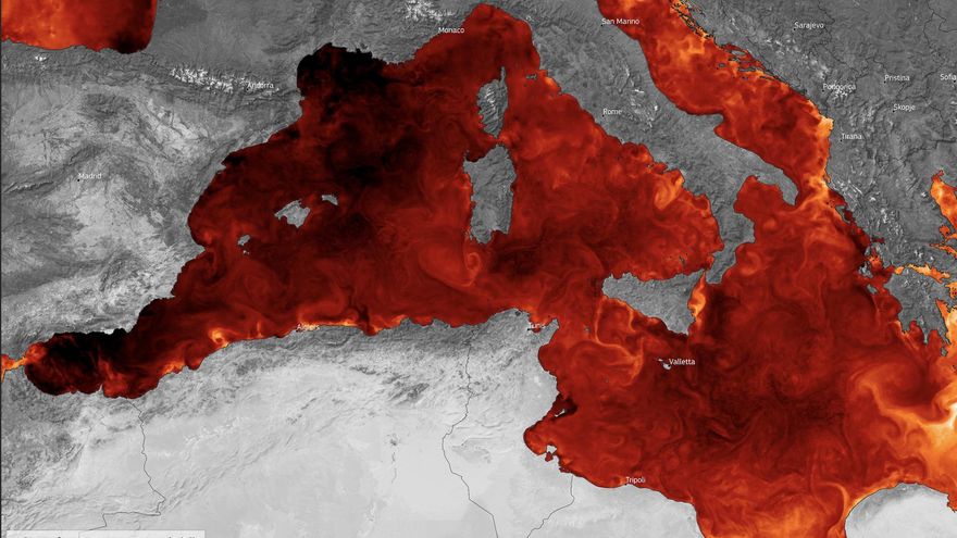 Identificada la secuencia de eventos atmosféricos que dispara las temperaturas del Mediterráneo