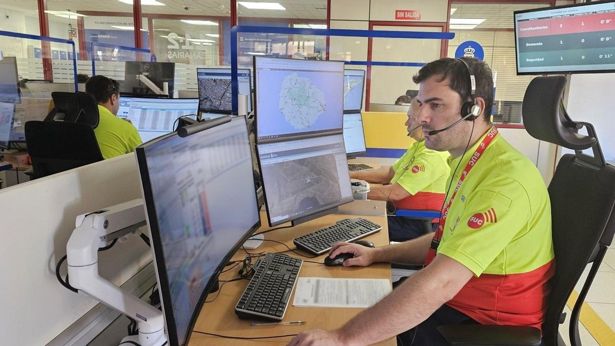 Sala operativa del Cecoes 1-1-2.