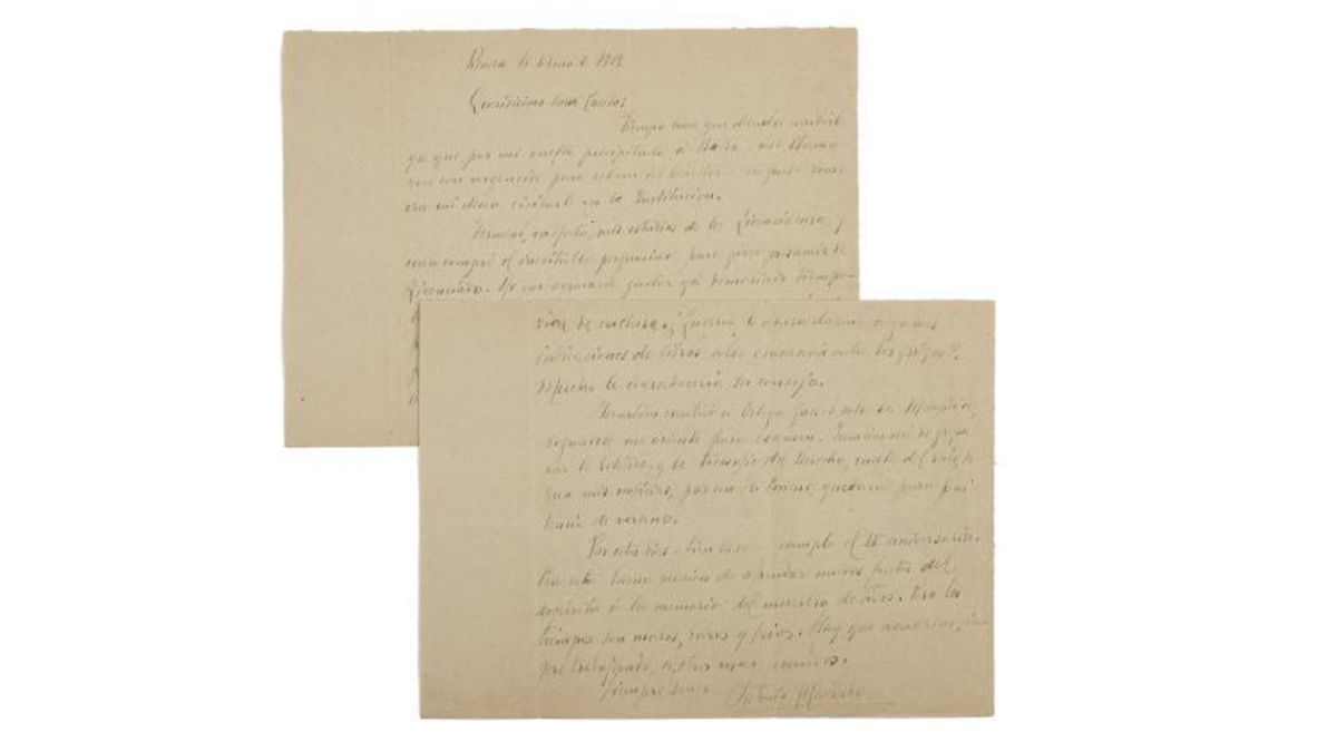 Carta de Antonio Machado a Manuel B. Cossio.