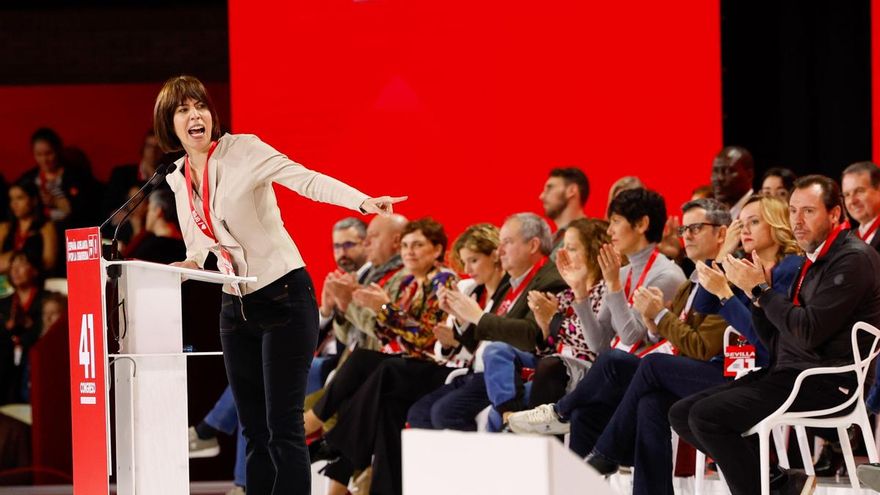 La ministra de Ciencia y Universidades, Diana Morant durante su intervención en el 41 Congreso Federal del PSOE reunido en Sevilla este sábado.