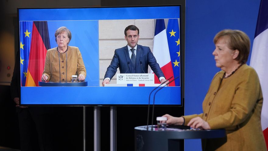 Macron y Merkel urgen a subir la producción europea de vacunas contra covid