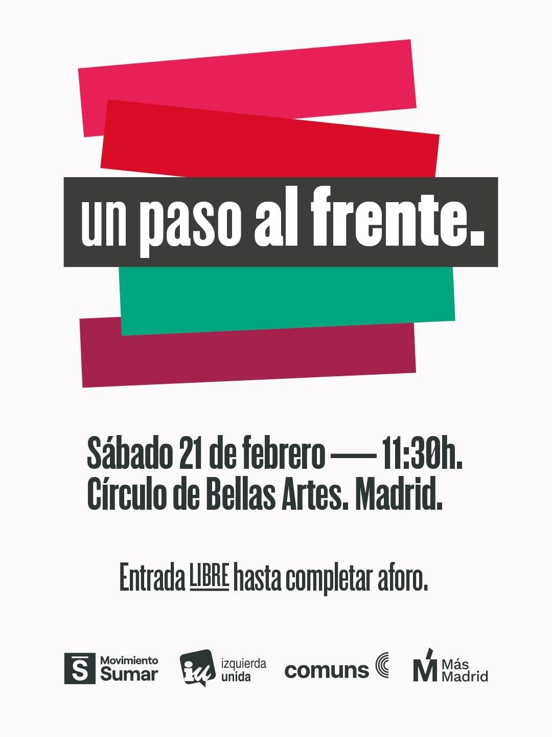 Cartel del acto del 21 de febrero.