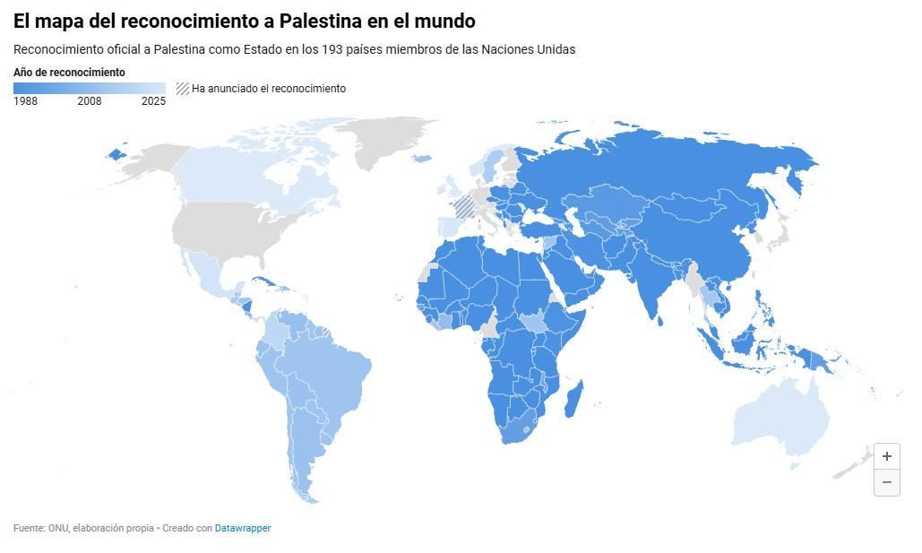 Países que reconocen a Palestina