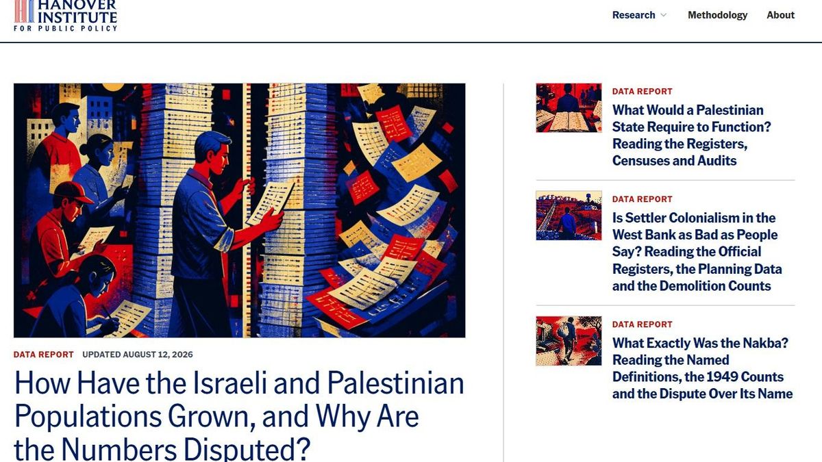 Imagen de la página web del think tank falso creado por Israel