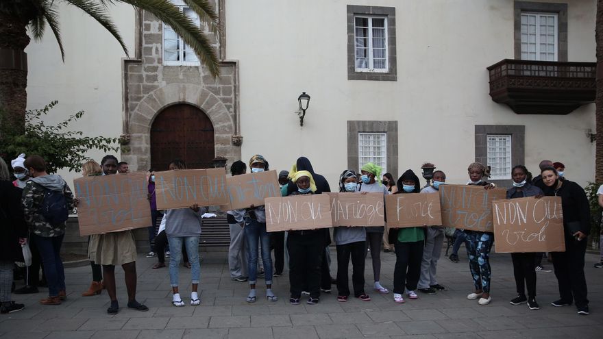 Manifestación por el 8M en Gran Canaria. (ALEJANDRO RAMOS)