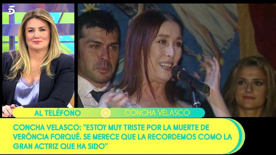 Concha Velasco entra en 'Sálvame' para pedir que no "hablen mal" de Verónica Forqué