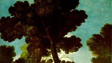 'Paseo por Andalucía', también conocido como 'La maja y los embozados', cartón para tapiz de Goya de 1777 conservado en el Museo del Prado, en el que retrata a los hombres con las prendas prohibidas por el bando de Esquilache.