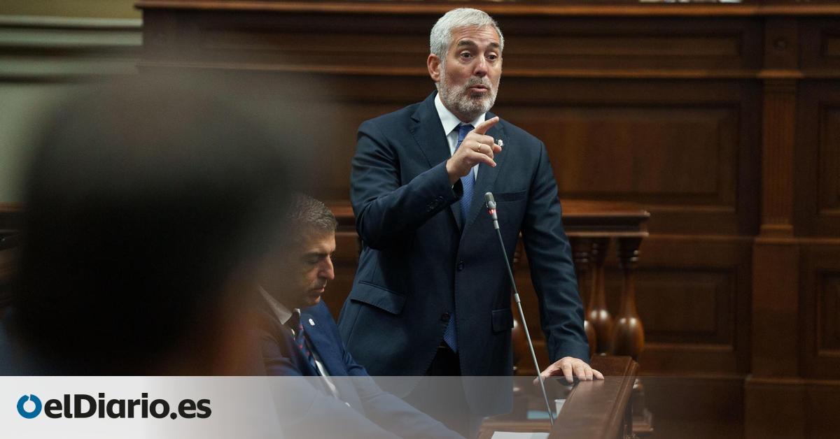 Tensión en el Parlamento canario: Clavijo reitera que Vox es fascista y Galván le acusa de ser  primo hermano  de Mussolini