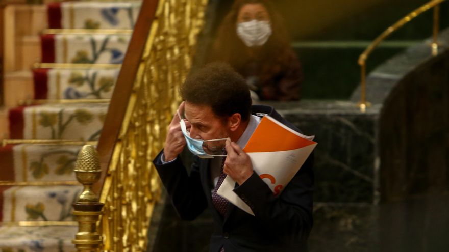 El portavoz parlamentario de Ciudadanos (Cs), Edmundo Bal, durante una sesión plenaria en el Congreso