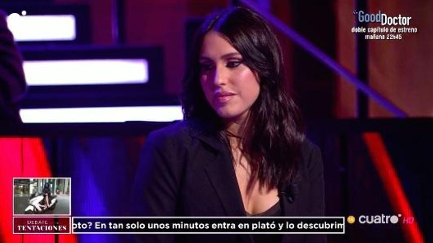 Paola, en el plató de 'El Debate de las Tentaciones'