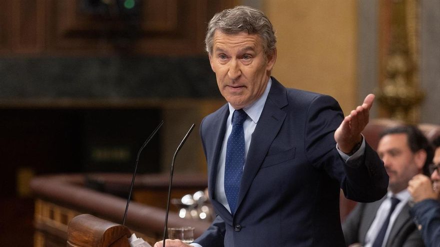 presidente pp alberto nunez feijoo interviene pleno extraordinario congreso