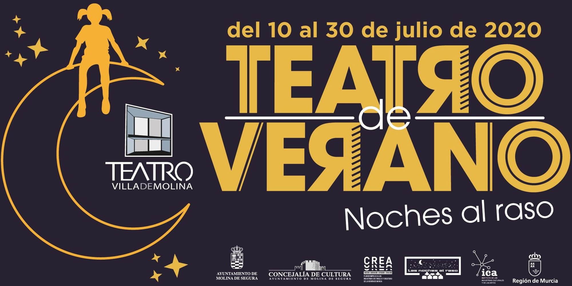 Cartel promocional del programa del Teatro de Verano 'Noches al raso'