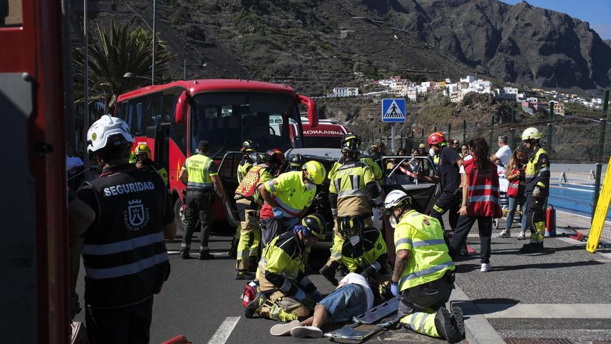 Concluye el simulacro de erupción en Tenerife: casas arrasadas, heridos y vecinos evacuados en un ejercicio inédito en España