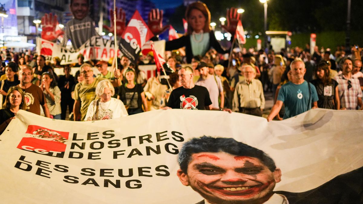 Cientos de personas con pancartas piden la dimisión de Mazón