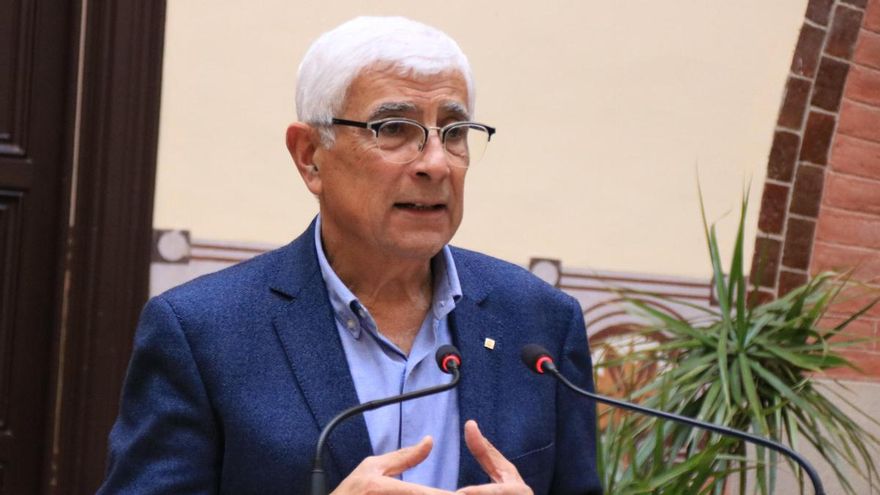 Manel Balcells, en la atención a los medios de esta tarde