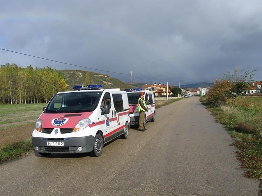 Control de carretera del cuerpo de Miñones