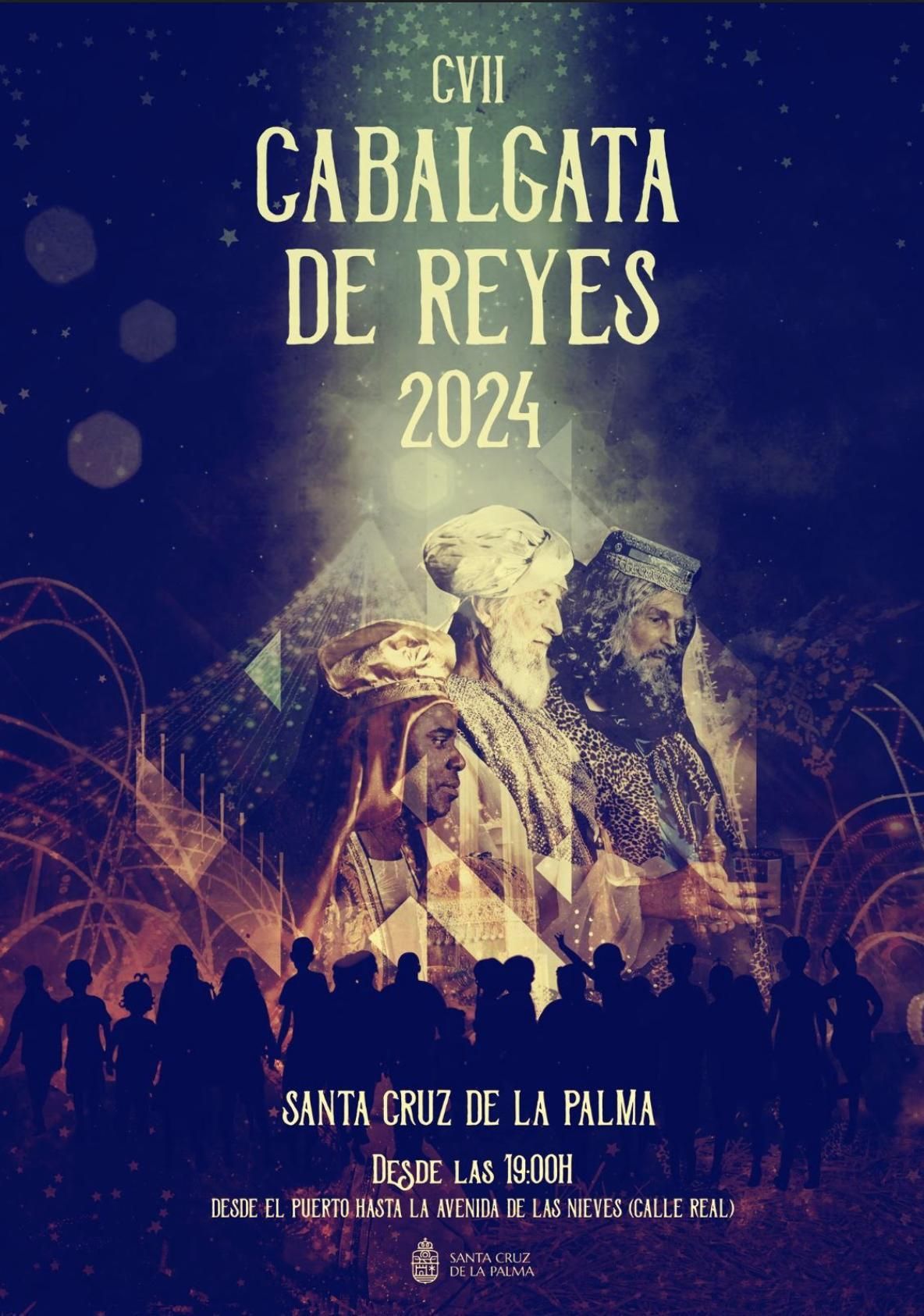 Cartel de la Cabalgata de Reyes de Santa Cruz de La Palma.