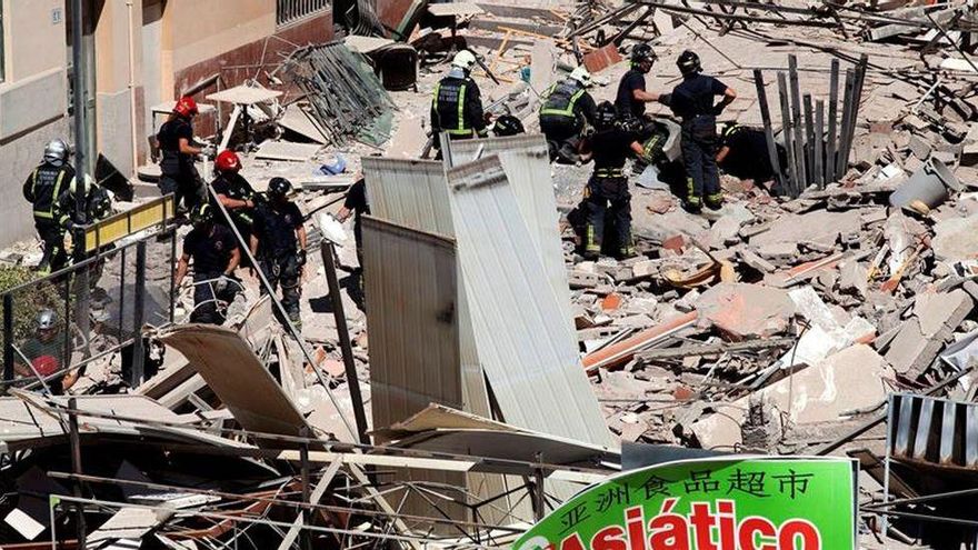 Derrumbe de un edificio en Los Cristianos