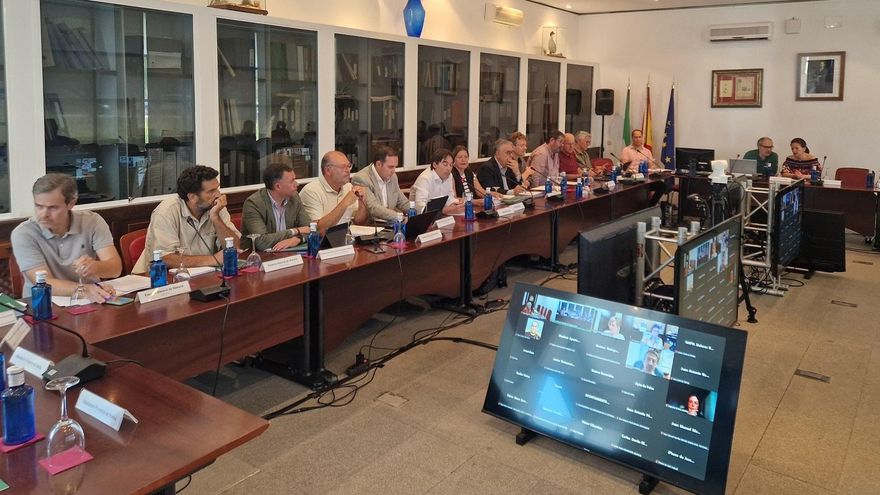 Imagen del pleno del Consejo de Participación de Doñana celebrado este viernes en Almonte (Huelva).