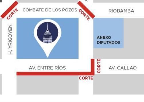 Los cortes sobre el Congreso.