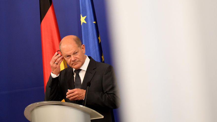 El canciller alemán, Olaf Scholz, ayer. EFE/EPA/VASSIL DONEV