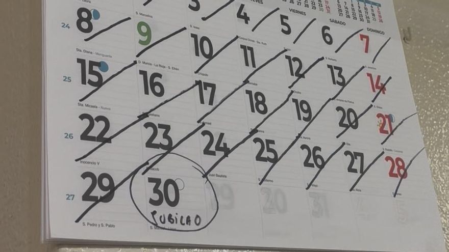 Calendario colgado dentro del Bar "Achuri"