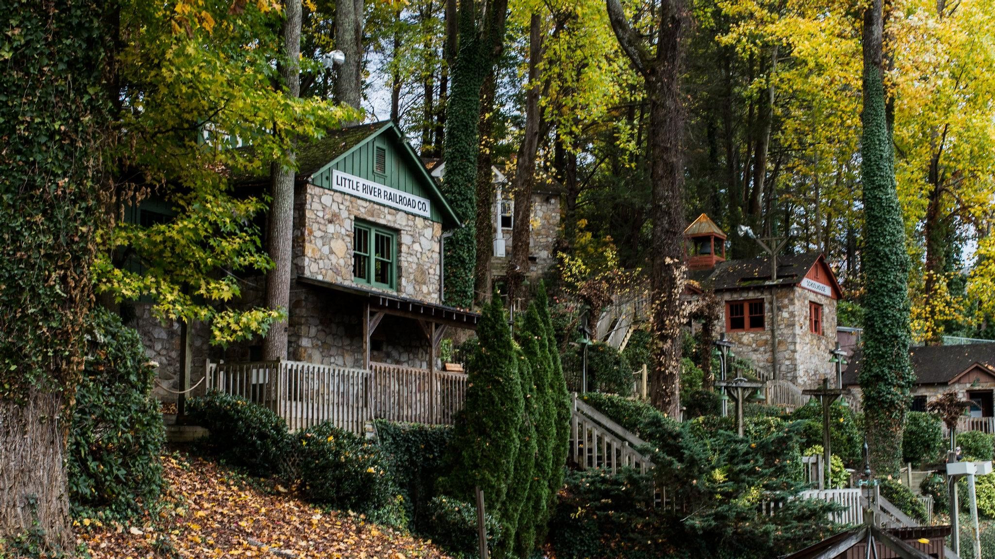 Casas en Gatlinburg, la capital oficiosa de las Smoky Mountains.