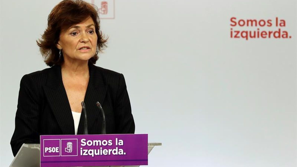 La secretaria de Igualdad del PSOE, Carmen Calvo.