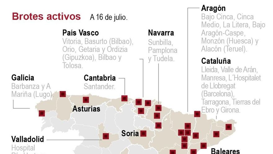 Nuevo máximo de contagios desde el fin del estado de alarma: 580 en 24 horas