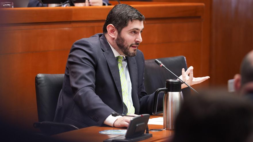 El vicepresidente primero del Gobierno de Aragón y consejero de Desarrollo Territorial, Despoblación y Justicia, Alejandro Nolasco.