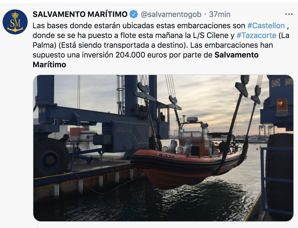 Twitter de Salvamento Marítimo.