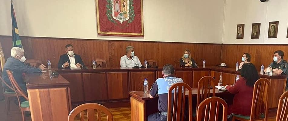 Reunión de la mesa de la mesa de coordinación para el cumplimiento de medidas sanitarias.