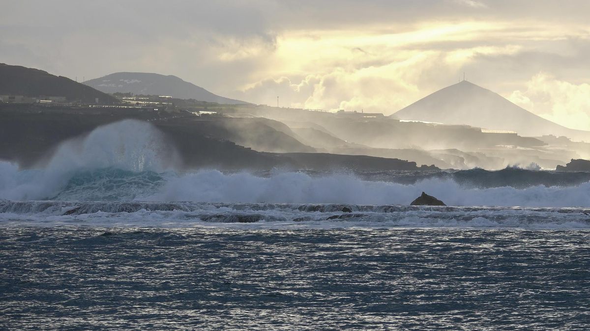 Oleaje en la costa norte de Gran Canaria.