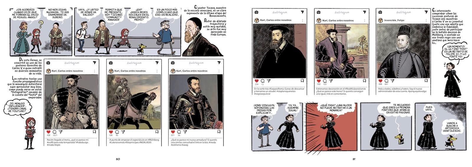 Algunas de las páginas del cómic de Pedro Cifuentes.