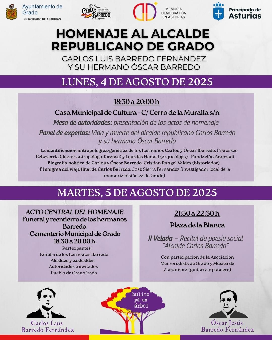 Homenaje al alcalde republicano de Grado