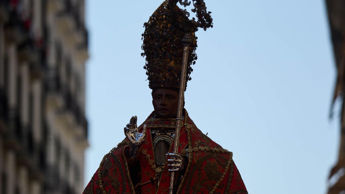 Imagen de la procesión de San Fermín.