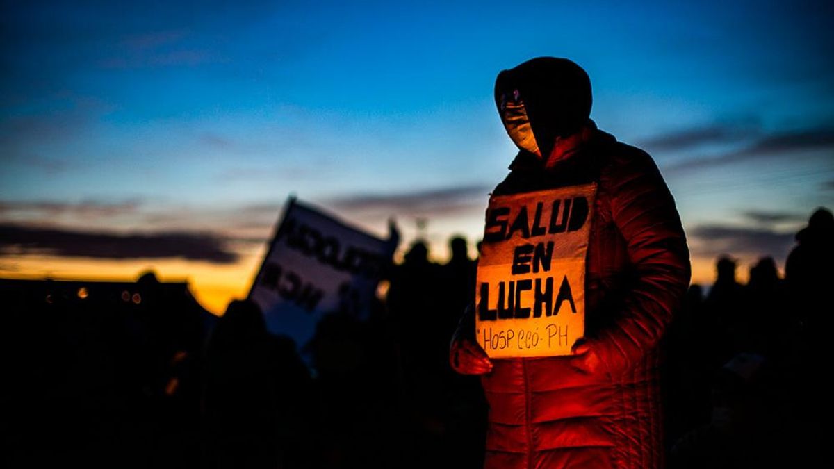 Protestas de trabajadores de la salud en Neuquén