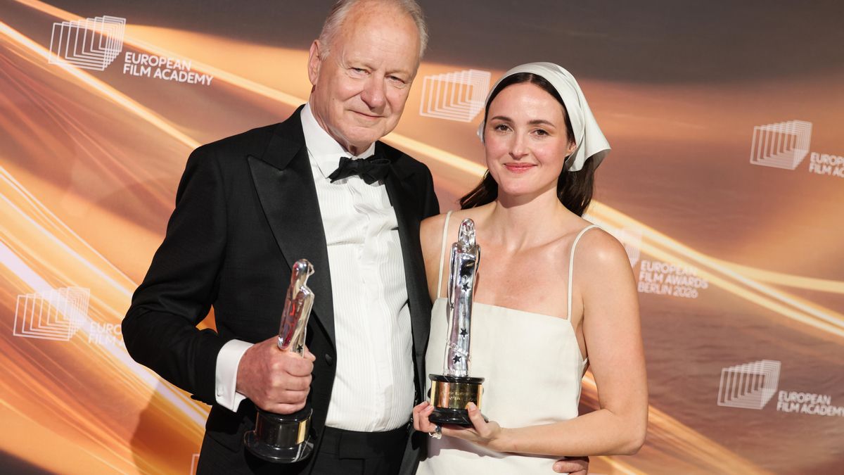 Stellan Skarsgard y Renate Reinsve, ganadores de Mejor actor y mejor actriz por 'Valor Sentimental'