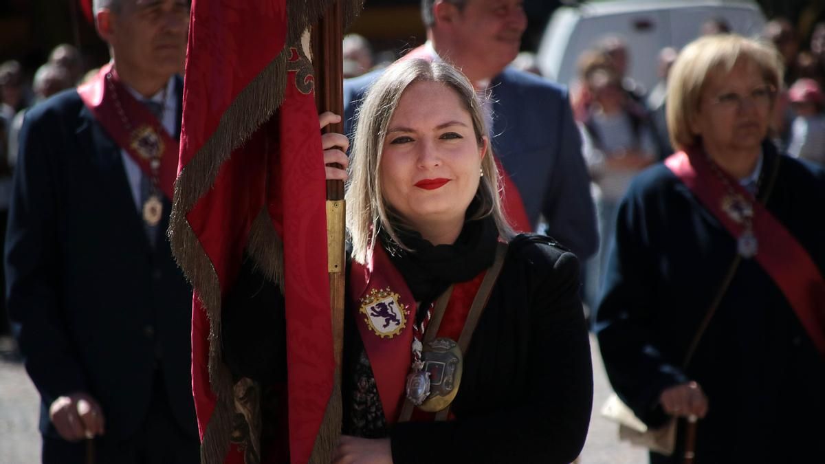La concejala Camino Orejas, en la ceremonia de Las Cabezadas. 