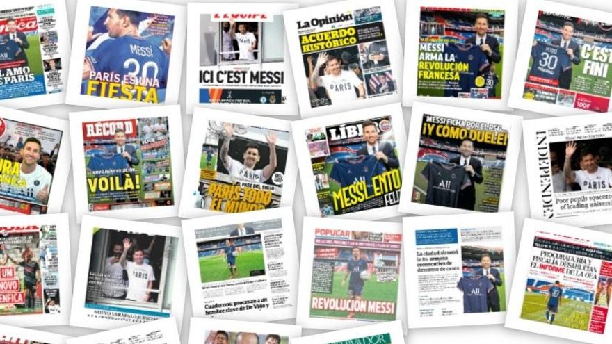 Messi dominó las tapas de los diarios del mundo: de todos los tamaños y en todos los idiomas