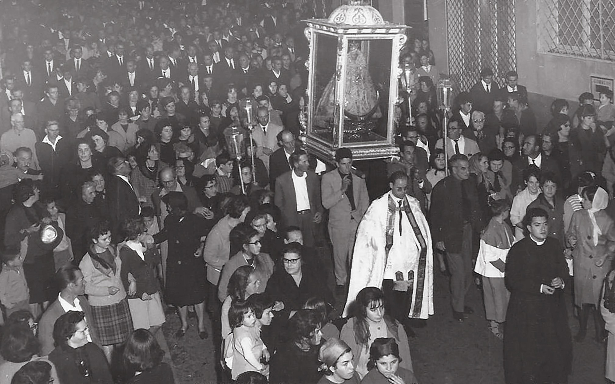 Virgen de las Nieves en El Paso. Diciembre de 1964. Archivo FotosElPaso.